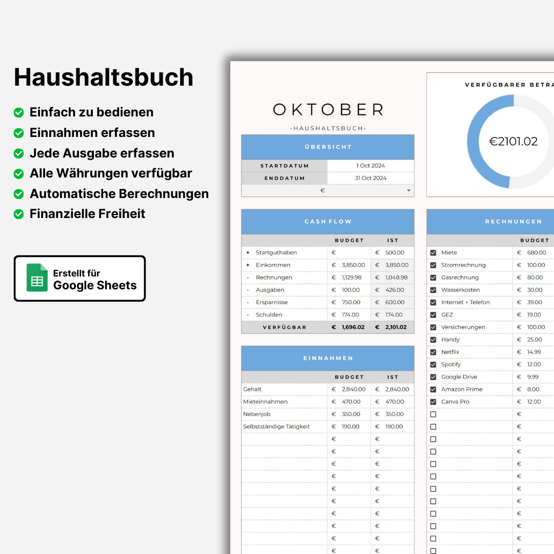 Einfaches Haushaltsbuch