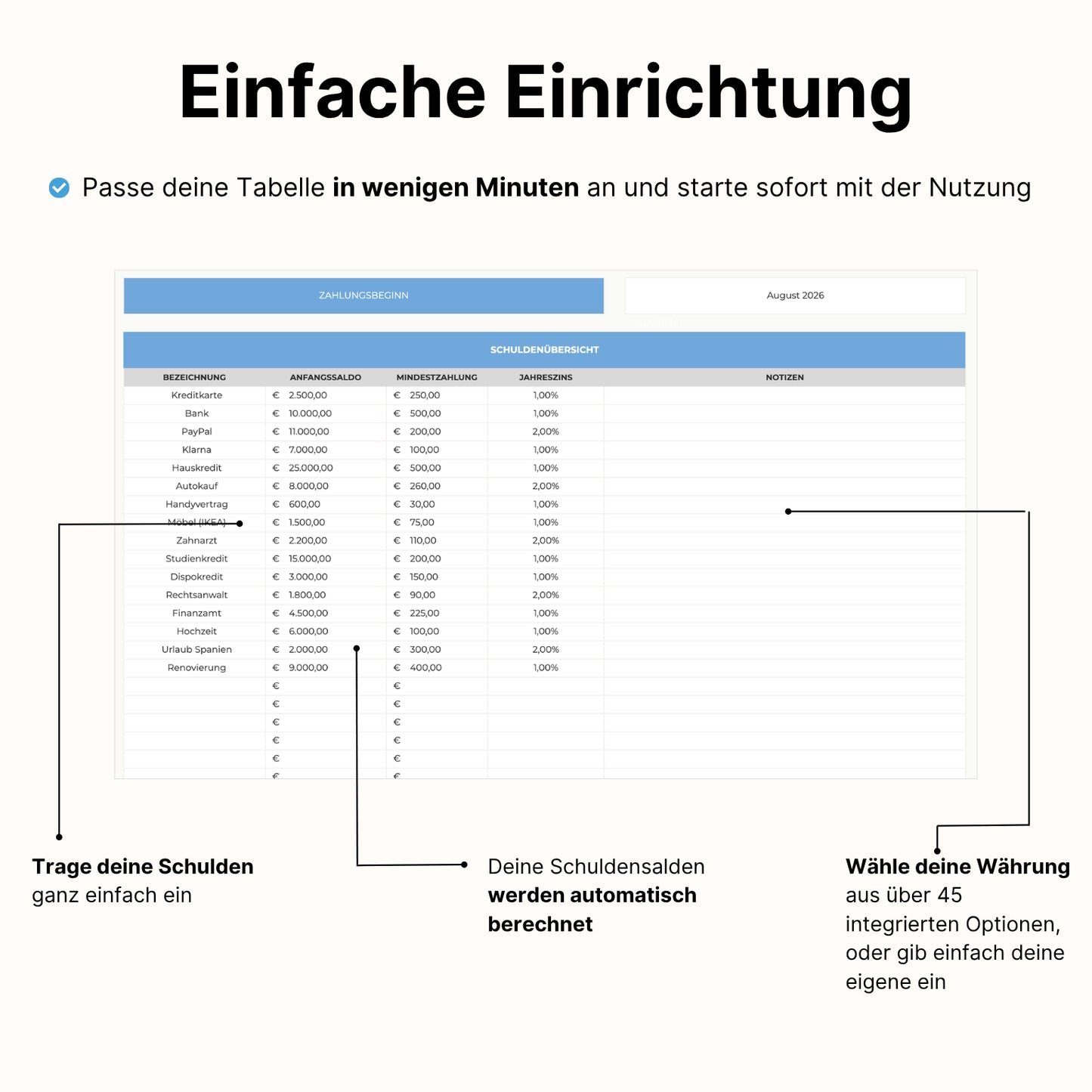 Schulden Tracker