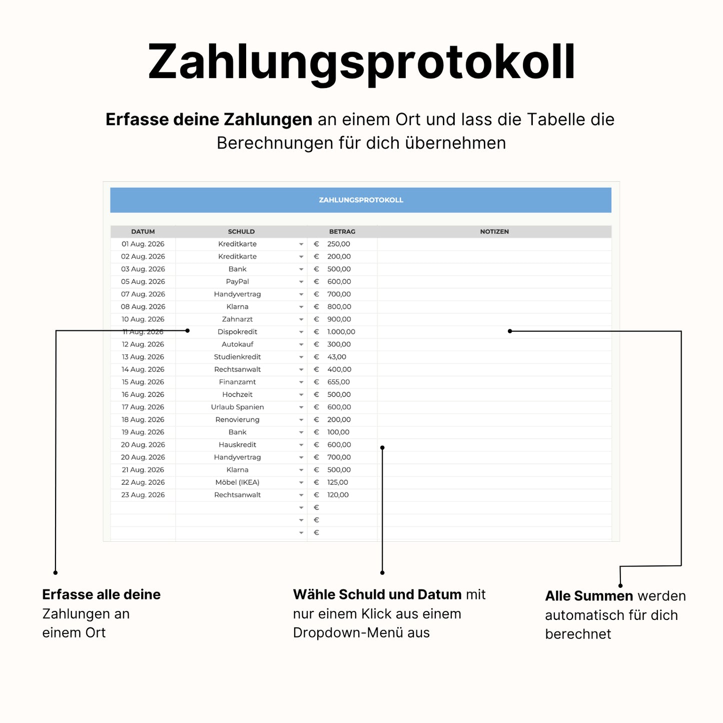 Schulden Tracker
