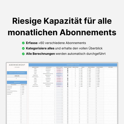 Abonnement Tracker