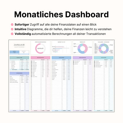 Haushaltsbuch Plus - Pink Edition