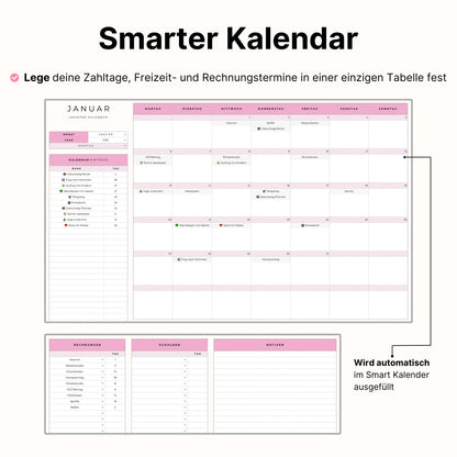 Haushaltsbuch Plus - Pink Edition