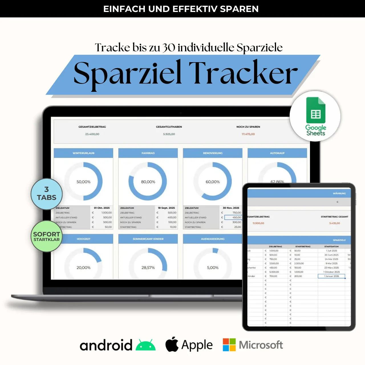 Sparziel Tracker